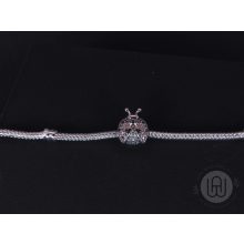 Charm, pavé rózsaszín katica