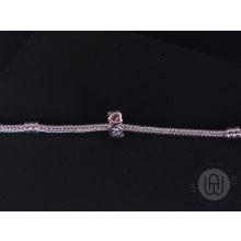 Spacer, rózsaszín kövekkel