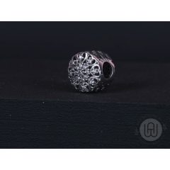 Charm, pavé szív mintával