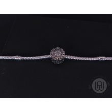 Charm, pavé szív mintával