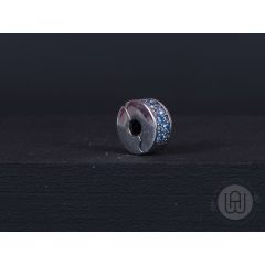 Charm, kék pavé klip