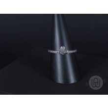 Gyűrű, ezüst, pici csillogó pillangó