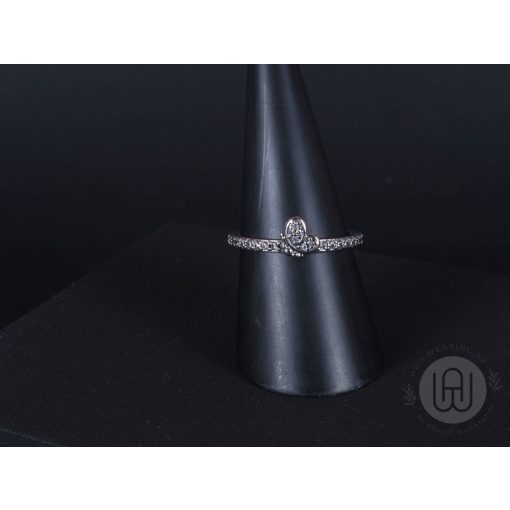 Gyűrű, ezüst, pici csillogó pillangó