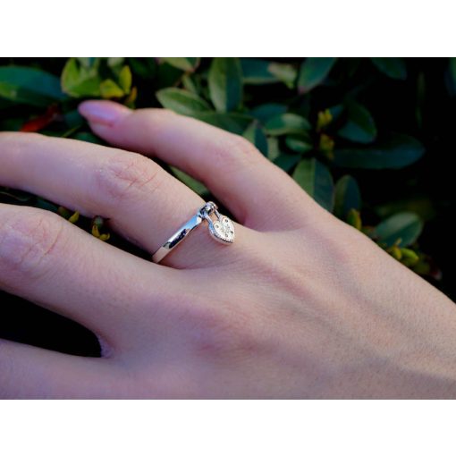 Gyűrű, ezüst, zár és szív