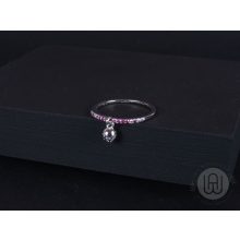 Gyűrű, rózsaszín bogyó