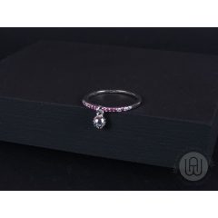 Gyűrű, rózsaszín bogyó