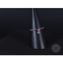 Gyűrű, rózsaszín bogyó