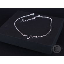 Bokalánc, ezüst, hullám mintával