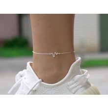 Bokalánc, ezüst, hullám mintával