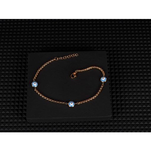 Bokalánc, ördögszem mintás lánc arany színben