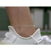 Bokalánc, ezüst, körbe szív körvonallal