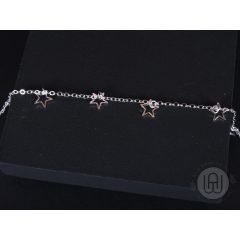 Bokalánc, ezüst, körbe csillag körvonallal