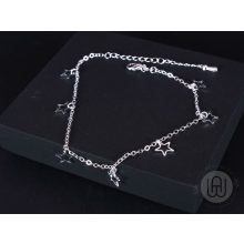 Bokalánc, ezüst, körbe csillag körvonallal