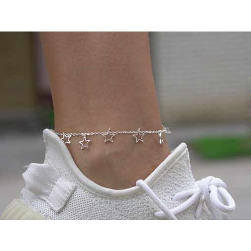 Bokalánc, ezüst, körbe csillag körvonallal