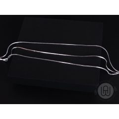 Bokalánc, ezüst, több soros kígyólánc