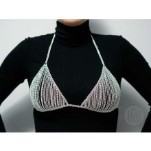 Testlánc, ezüst színű függő melldísz