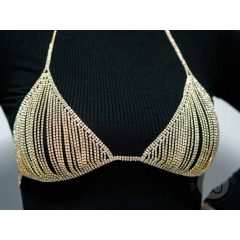 Testlánc, arany színű függő melldísz