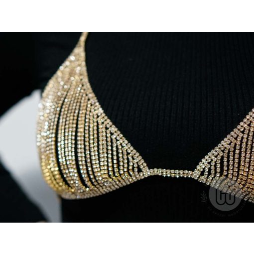 Testlánc, arany színű függő melldísz