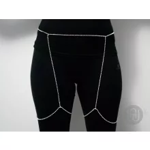 Testlánc, ezüst színú csípőlánc