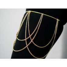 Testlánc, arany színű elasztikus comblánc