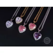 Medál, icy heart, cuban link lánccal