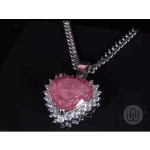 Medál, icy heart, cuban link lánccal