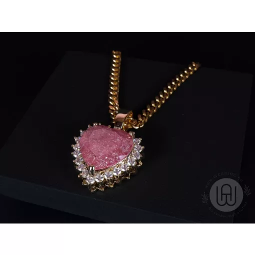 Medál, icy heart, cuban link lánccal