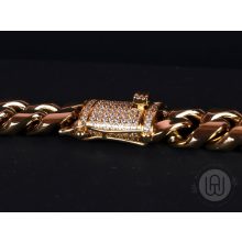 Nyaklánc, cuban link, köves csattal