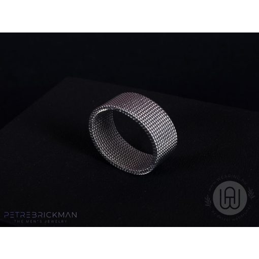 Gyűrű, milánói láncos ezüst színben