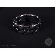 Gyűrű, lánc mintás ezüst színben