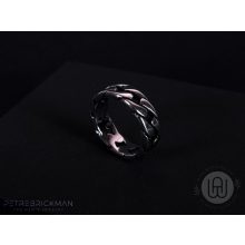 Gyűrű, lánc mintás ezüst színben