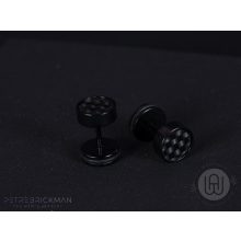 Fülbevaló, karbonszálas csavaros véggel