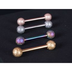 Nyelv piercing, csillogós gömb