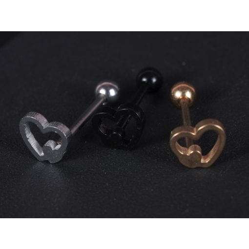 Nyelv piercing, szív a szívben