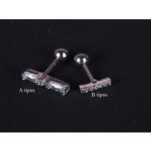 Fül piercing, köves vonal, 2 típusban, ezüst színben