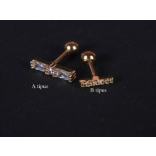 Fül piercing, köves vonal, 2 típusban, arany színben