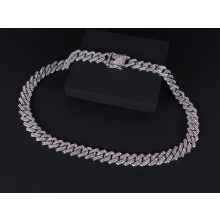 Full iced out miami row prong chain