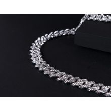 Full iced out miami row prong chain