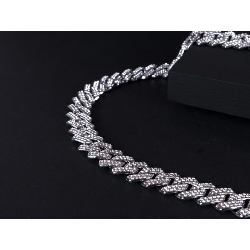 Full iced out miami row prong chain