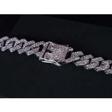 Full iced out miami row prong chain