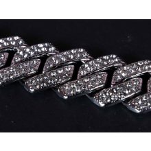 Full iced out miami row prong chain