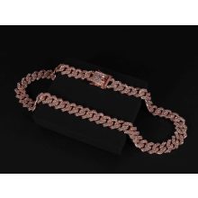 Full iced out miami row prong chain