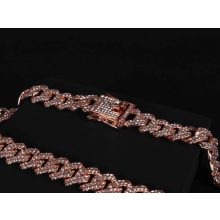 Full iced out miami row prong chain