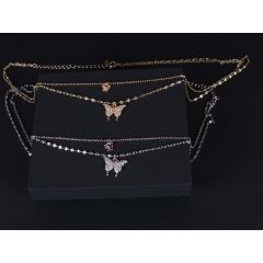 Nyaklánc, pillangókkal, 2 színben