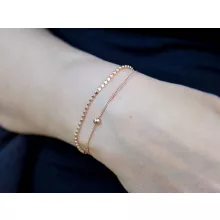 Karkötő, 2 soros, rosegold színben