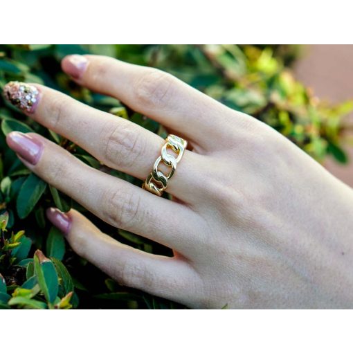 Gyűrű, láncos mintával, 2 színben