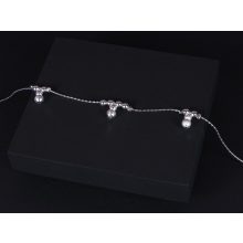 Bokalánc, ezüst, fagyott gömb