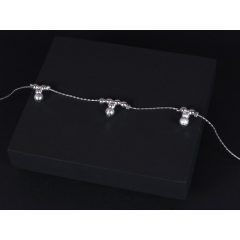 Bokalánc, ezüst, fagyott gömb