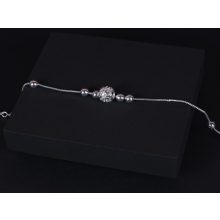 Bokalánc, ezüst, gömbös