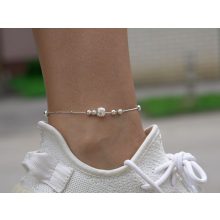 Bokalánc, ezüst, gömbös